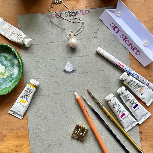 Gem Painting Practice Sheet - Pearls