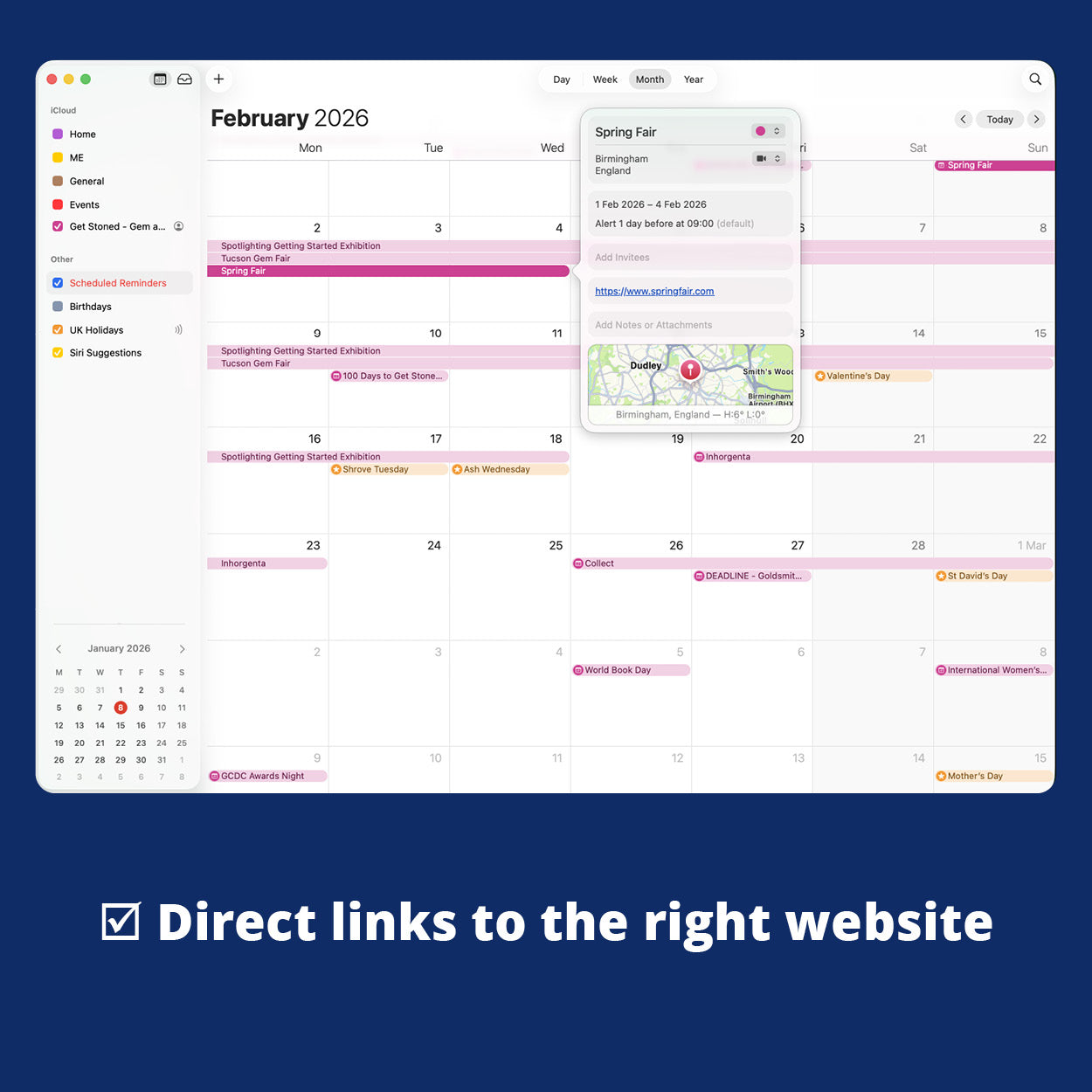 Jewellery and Gem Events Community Calendar